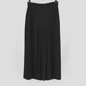 ZARA Pants Womens Size XS‎ Black Wide Leg Flowing Pleated High Waisted Cropped